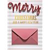 Perleberg Biglietto di Natale con busta - biglietto di alta qualità con scomparto per soldi e lettering natalizio - Cartolina di Natale per un desiderio speciale - Biglietto di auguri 11,6 x 16,6 cm