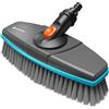 Gardena Idrospazzola Cleansystem soft: spazzola per la pulizia di superfici delicate, setole morbide, orientabile, da collegare al manico Cleansystem, ideale per superfici più grandi (18810-20)