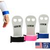 Gibson Athletic Rainbow Gymnastic Grips, 3 SIZES, Medium, Large, X-Large, 3 COLORS, Pink, Blue, Black, MADE IN USA, Beginner Gymnastic Hand Grips, UNISEX, Fit For Kids AND Adults, Long Lasting Leather