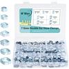 WiMas 140PCS 7-20mm Regolabile a doppio orecchio Fascette stringitubo Tubo di fissaggio Elementi di fissaggio Clip Kit