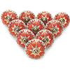 FURNISHFUL FINESSE Pomelli Rosso Per Armadi E Cassetti Maniglie Per Cassettiere in Ceramica Color Oro Fatte a Mano Armadi Da Cucina Armadi Maniglia Per Guardaroba Pomelli Per Mobili-Confezione Da 6