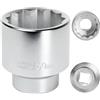 FortuneGlobe Bussola da 50 mm 3/4 12 pezzi, bussola per chiave 3/4 50 mm per chiave CR-MO(Whtie)