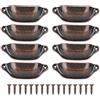 Hapivida 16 Pz Manici a Conchiglia, Maniglie per Tazze in Rame, Maniglie per Porte e Pomelli per Armadietti da Cucina Semicircolari, Maniglie per Armadietti, Cassetti, Armadio(bronzo)