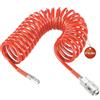 SRJQXH 9m Tubo Aria Compressa, Spirale Tubo Compressore, Diametro 6x4 mm Kit Compressore Aria, Arancia, con Connettore, per Casa, Officina, Officina Meccanica