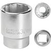 FortuneGlobe Bussola da 30 mm 3/4 12 pezzi, bussola per chiave 3/4 30 mm per chiave CR-MO(Whtie)