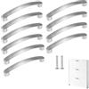 EnixwH 10 Pezzi 96 MM Fori Maniglie per Mobili Maniglia Porta Esterna Pomelli Cucina con Vite Acciaio Inox Maniglie Armadio per Cassetto Armadietti Porte Distanza Cassetti Cucina Camera