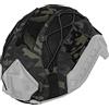 TOPTACPRO Copertura tattica mimetica per casco veloce in taglia M/L, attrezzatura da tiro Paintball - 500D Nylon - Senza casco(Multi-camo Black)