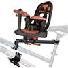 auvstar Seggiolino Bici per Bambini Anteriore,Seggiolino Anteriore per Bicicletta,Adatto A Mountain Bike E Biciclette (Beige)