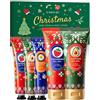 LYSdefeu Set Regalo di Creme per Mani e Corpo di Natale - 5 Pezzi, Kit Regalo di Cura, Mini Crema per Mani da 30ml, Crema Corpo da 100ml per l'Inverno, Idea Regalo per Calze della Befana per Uomini e Donne