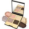LYSdefeu Palette Ombretti, 4 Ombretti Gotici, Colore Oro Rosa, Grigio Smoky High Pigmented Natural Neutral Palette Con Specchio, Texture Vellutata, Lunga Durata, Occhi Trucchi Donna-02