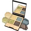LYSdefeu Palette Ombretti, 4 Ombretti Gotici, Color Oro, Verde, Blu, Glitterato, High Pigmented Natural Neutral Palette Con Specchio, Texture Vellutata, Lunga Durata, Occhi Trucchi Donna-05