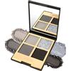 LYSdefeu Palette Ombretti, 4 Ombretti Gotici, Nudo Nero Grigio Fumoso High Pigmented Natural Neutral Palette Con Specchio, Texture Vellutata, Lunga Durata, Palette Occhi Trucchi Donna-01