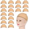 SYEYCW 20 Pezzi Parrucca Tappi, Rete in Nylon per Cuffia per Parrucca, Copricapo Elastici a Rete, Copricapo di Parrucche, Protezione Della Parrucca Cap per Cosplay Carnevale, per Uomini e Donne