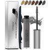 LYSdefeu Mascara per sopracciglia, impermeabile, resistente al sudore, per ciglia, a lunga durata, naturale, 13 grigio