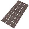 Adsamm® / 21 x feltrini autoadesivi in lana / marrone / 30x30 mm / quadrati / piedini per mobili in feltro naturale extra soft da 3 mm di spessore / pad protettivi per arredi Adsamm® Quality