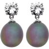 Burgmeister Jewelry - Orecchini a lobo da donna con zirconia cubica, argento sterling 925, cod. JHE1088-223