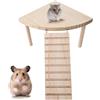 wlsvega Hamster Plattform - Piattaforme per Criceti - Piattaforma In Legno per Cricet - Accessori per Gabbie Con Scaletta,Adatti per Criceti,Gerbilli,Topi,Cincillà E Altri Piccoli Animali Domestici