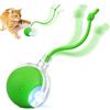 TTPOLONG Giocattolo Interattivo, Palla Interattiva per Gatti, Tre Modalità Regolabili con Funzione Sveglia per Cani e Gatti (Verde)