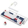 ATTACK SHARK K98 Tastiera da gioco hotswap cablata Illuminazione RGB con cavo USB C a spirale,interruttore rosso lineare meccanico personalizzato,attivazione programmabile,100 tasti per Mac/Win (blu)