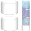 Linkidea - Confezione da 2 contenitori antiruggine per gel e crema da barba, protezione in silicone per il fondo del bagno, compatibile con Aveeno, Gillette, Nivea Men da 7oz (bianco)