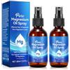 QUANHAO Olio di Magnesio Spray 60 ml 2 PACK, 100% Naturale Spray Topico al Magnesio per i Piedi, Spray al Magnesio per Dormire, Recupero Muscolare e Crampi alle Gambe, Senza Glutine