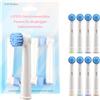 Uoww 8 testine di ricambio elettriche, compatibili con Oral B Braun | Ricambi per spazzolino da denti elettrico, Sensitive Clean, pulizia profonda professionale, 8 pezzi