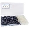 RuWfpz Occhi per Pupazzi Amigurumi Bambole 8mm 100 Pezzi - RuWfpz Occhi di Sicurezza per Amigurumi, Occhi Amigurumi di Plastica con Rondelle (Neri)