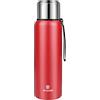 GIOGD Borraccia con isolamento sottovuoto con coperchio a tazza, in acciaio inossidabile, thermos a tenuta stagna, mantiene il caffè caldo e freddo (rosso, 1500 ml)