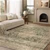 HUGEAR Verde Vintage Tappeto Grande Salotto Tappeti 160x230cm Antiscivolo Lavabili in Lavatrice Camera da Letto Sala Cameretta Bambino Scendiletto Casa Esterno Morbido Pelo Corto