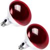 GlowUp Lampada Infrarossi Riscaldante E27, 250W R125 Dimmerabile Lampada Riscaldante per Pulcini, Rettili, Lampade Riscaldanti Cucina, Scaldaceni(2-pezzi)