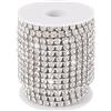 PH PandaHall PandaHall Catene con strass di cristallo, 9,9 m, 5 mm, catena in ottone argentato con strass, per fai da te, cucito, artigianato e creazione di gioielli