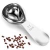 Hshenjhu Cucchiaio Dosatore, 30ml Cucchiaino Dosatore per Caffè, Acciaio Inox Cucchiai Dosatori con Manico Corto, per Caffè Macinato, Tè, Latte in Polvere, Farina（Argento)