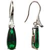 Navachi - Pendenti a forma di goccia, in argento sterling 925 e placcati in oro bianco 18 ct, con smeraldo sintetico 5,5 ct e Placcato oro, colore: Green, cod. SIL-9739-1