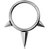 Melighting 16G Orecchini Cartilagine Spike Anello del Septum Helix Piercings Daith Piercing Gioielli Titanio solido G23 Anello Segmento Incernierato Anelli Conch