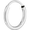 NKlaus coppia 585 orecchini a cerchio in oro bianco 14 carati orecchini 13mm spessore 1,9mm orecchini tondi 2570