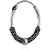 NKlaus Singolo 925 ARGENTO STERLINGO Celtico Gotico Creolo 20mm 7278