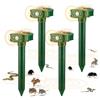 Raytex RAYGARD 4 Pezzi Dissuasori per Topi, 20㎡ Nuovo Vibrazione Repellente Solare per Talpe con luce LED, IP45 Impermeabile Dissuasore Animali Giardino per Topi Martore Conigli Serpenti
