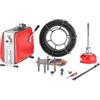 VEVOR Macchina Sturatubi Elettrica per Scarico di Tubi, 500 W, 1400 giri/min, con Cavo a Molla in Acciaio, Pulitrice per Tubi di Scarico Frese Intercambiabile 8 pezzi, Docce, Bagno, Cucina