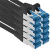1aTTack.de 0,5 m - CAT.6 - Cavo di rete LAN Ethernet Gigabit RJ45 CAT 6 Cavo patch A 10000 Mbit s Sftp Pimf 500 MHz compatibile con CAT5 CAT6 CAT7 Cat8 nero - 10 pezzi