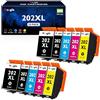 Meagiis 202XL Cartucce d'inchiostro Compatibile per Epson 202XL per Epson Expression Premium XP-6000 XP-6005 XP-6100 XP-6105 Stampante (2 Nero, 2 Foto Nero, 2 Ciano, 2 Magenta, 2 Giallo)