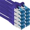 1aTTack.de 1,5 m - CAT.6 - Cavo di rete LAN Ethernet Gigabit RJ45 CAT 6 Cavo patch A 10000 Mbit s Sftp Pimf 500 MHz compatibile con CAT5 CAT6 CAT7 Cat8 viola - 10 pezzi