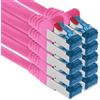 1aTTack.de 1,5 m - Cat.6 - Cavo di Rete LAN Ethernet Gigabit RJ45 Cat 6 Cavo Patch A 10000 Mbit s Sftp Pimf 500 MHz Compatibile con CAT5 CAT6 CAT7 Magenta - 10 Pezzi