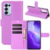 Fertuo Cover per OPPO Find X3 Lite 5G, Custodia Portafoglio Cover a Libro in Pelle Flip Case con Silicone Bumper, Fibbia Magnetica, Porta Carte, Kickstand, per OPPO Find X3 Lite 5G, Viola