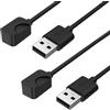 MoKo 2 Pezzi Caricatore Compatibile con Samsung Galaxy Fit 3, Caricabatterie Magnetico con Cavo di Ricarica USB da 1 M, Nero