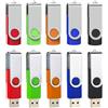 WISEORANGE Chiavetta USB 4GB 10 Pezzi con Tag utili Pennetta Girevole USB 2.0 Unità Memoria Flash per Archiviazione Dati (colori misti: nero rosso blu verde arancione)