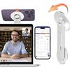 imluckies Supporto Magnetico per Computer Portatile, 180° Regolabile Flip Continuità Telecamera Supporto Compatibile con Magsafe iPhone 16 15 14 13 12 serie per iOS 16 17 e MacOS 13 Ventura, Argento