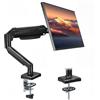 BONTEC Supporto per monitor 13-32 Pollici con braccio monitor a molla a gas regolabile, compatibile con monitor gaming e schermo PC fino a 9 kg, VESA 75/100 mm, rotazione 360°, altezza regolabile