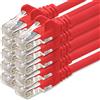 1aTTack.de - Cavo di rete LAN - 3.0m - Gigabit RJ45 - 10 pezzi - rosso | Cavo patch Ethernet per reti Gigabit, collega router, modem, switch, PC e console con connettori RJ45