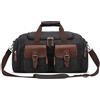 DEEVORCA Vintage Uomo Borsone da Viaggio a Mano 50L Grande Borsone da Weekend La Notte pour Sportiva Vacanza All'aperto Campeggio Casuale Borsa a Tracolla Tela Elegante Uomo Borsa Tote Nero