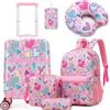 HTgroce 5 in 1 Set di Valigie per Bambini, Trolly con 4 Ruote Valigia Bagaglio a Mano per Bambini da Viaggio